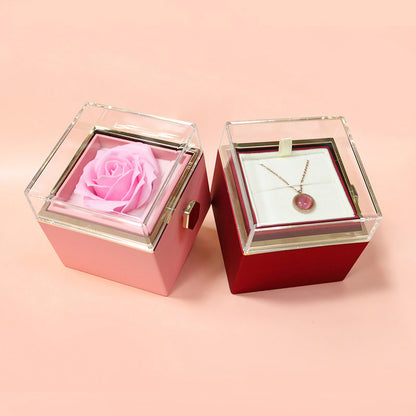 Eternal Rose Box Preserved Flower Surprise Proposal Jewelry Box