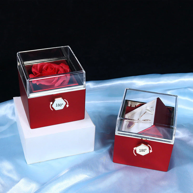 Eternal Rose Box Preserved Flower Surprise Proposal Jewelry Box