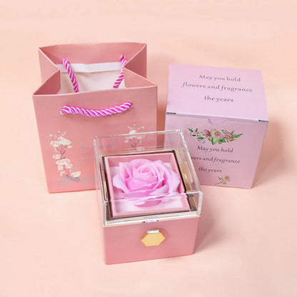 Eternal Rose Box Preserved Flower Surprise Proposal Jewelry Box