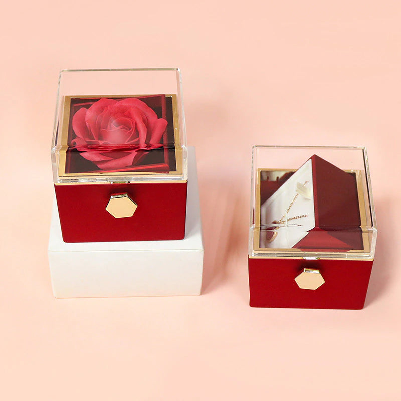 Eternal Rose Box Preserved Flower Surprise Proposal Jewelry Box