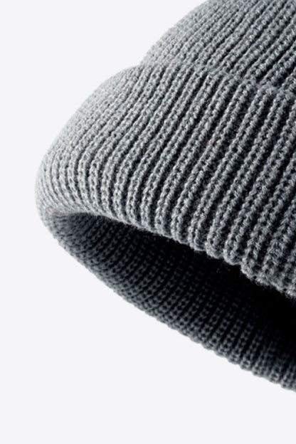 Calling For Winter Rib-Knit Beanie