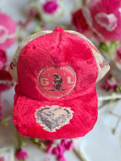 Forever Grinding Pink/White Faux Fur Hat