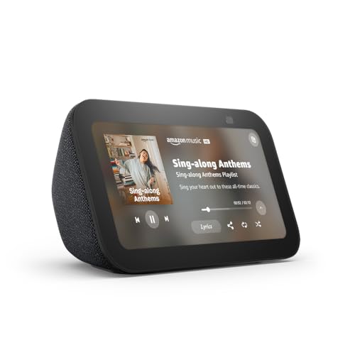 Amazon Echo Show 5 (3rd Gen, 2023 release) | Smart display with 2x the bass and clearer sound | Charcoal