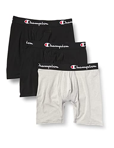 Champion Men's Every Day Comfort Stretch Cotton Boxer Briefs (3 Pack)