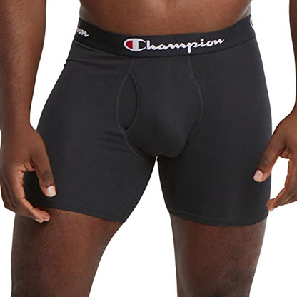 Champion Men's Every Day Comfort Stretch Cotton Boxer Briefs (3 Pack)