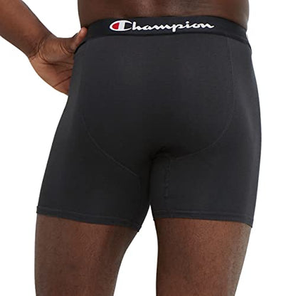 Champion Men's Every Day Comfort Stretch Cotton Boxer Briefs (3 Pack)