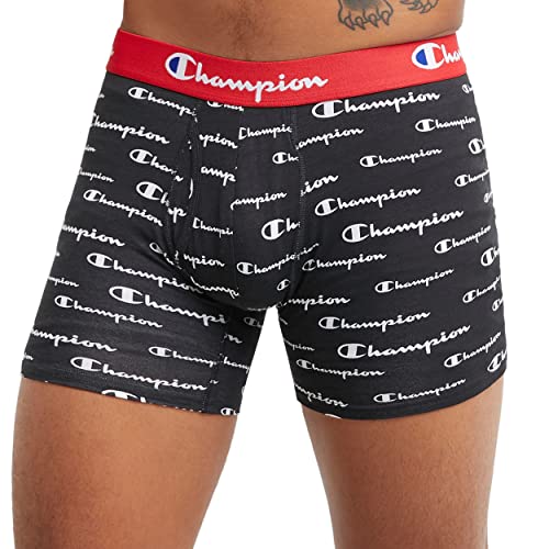 Champion Men's Every Day Comfort Stretch Cotton Boxer Briefs (3 Pack)