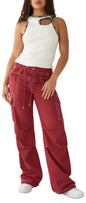 True Religion Women's Nylon Straight Cargo Pant