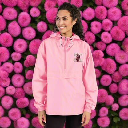 Forever Grinding *(Champion) Light Pink Embroidered Packable Jacket