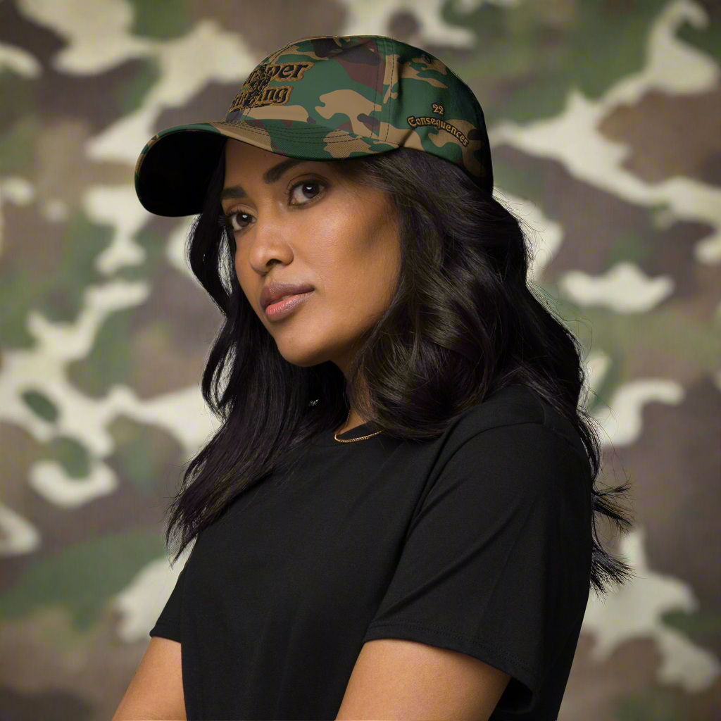 Forever Grinding Old Gold-Black Camouflage Hat