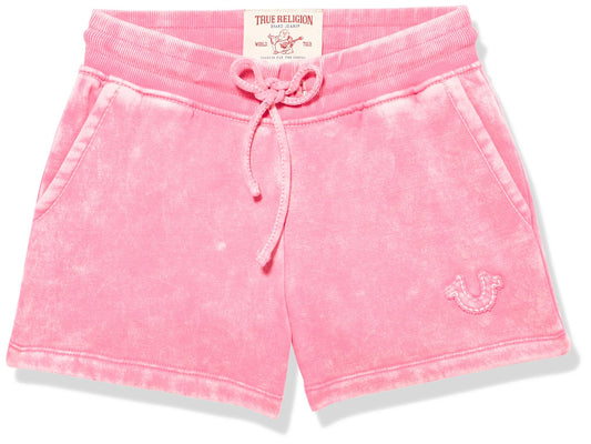 True Religion Women's Washed Big T Lounge Shorts