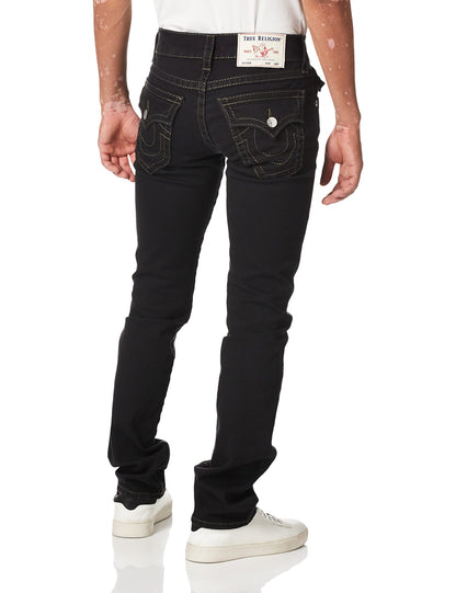 True Religion Men's Ricky Big T Straight Leg Jean with Back Flap Pockets