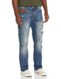 True Religion Men's Ricky Straight Jean Southwestern Trim