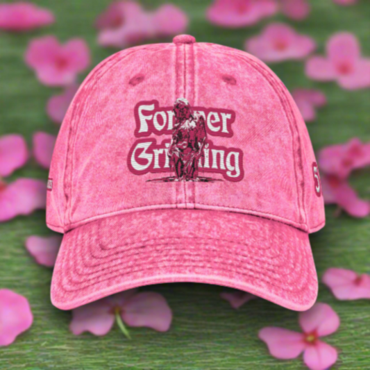 Forever Grinding PinK-White Vintage Cotton Twill Cap