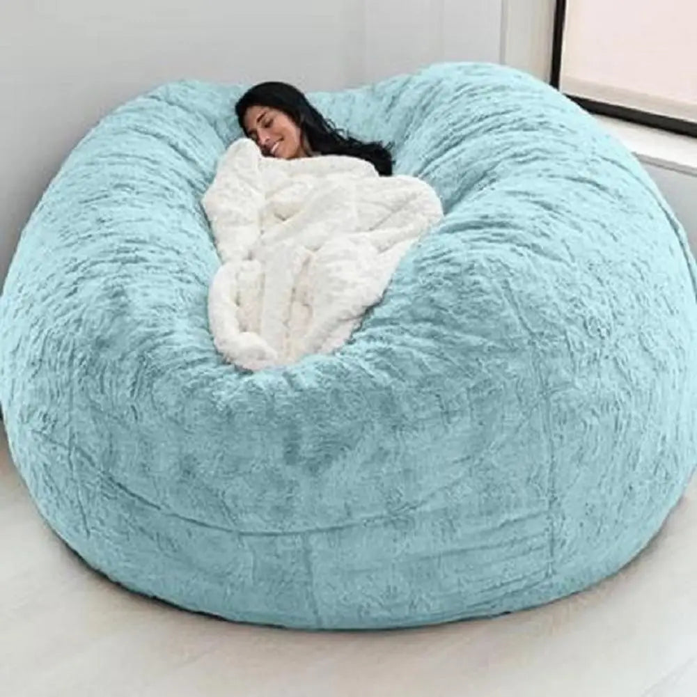 Useful Sofa Bean Bag Flexible Bean Bag Cover Anti-fading Indoor Oversized Bean Bag Chair Cover  Dust-proof