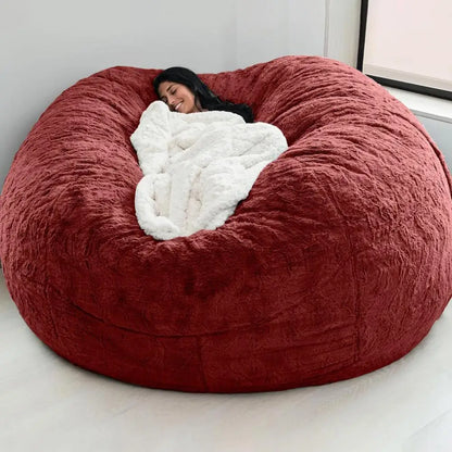 Useful Sofa Bean Bag Flexible Bean Bag Cover Anti-fading Indoor Oversized Bean Bag Chair Cover  Dust-proof