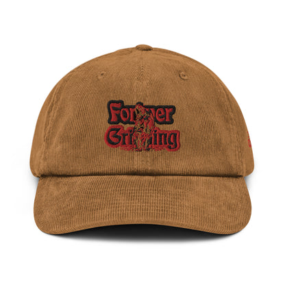 Forever Grinidng Brown.Red Corduroy hat