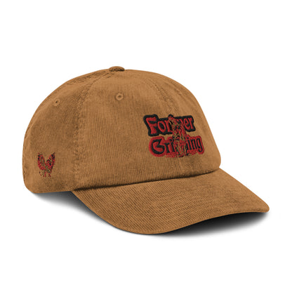 Forever Grinidng Brown.Red Corduroy hat